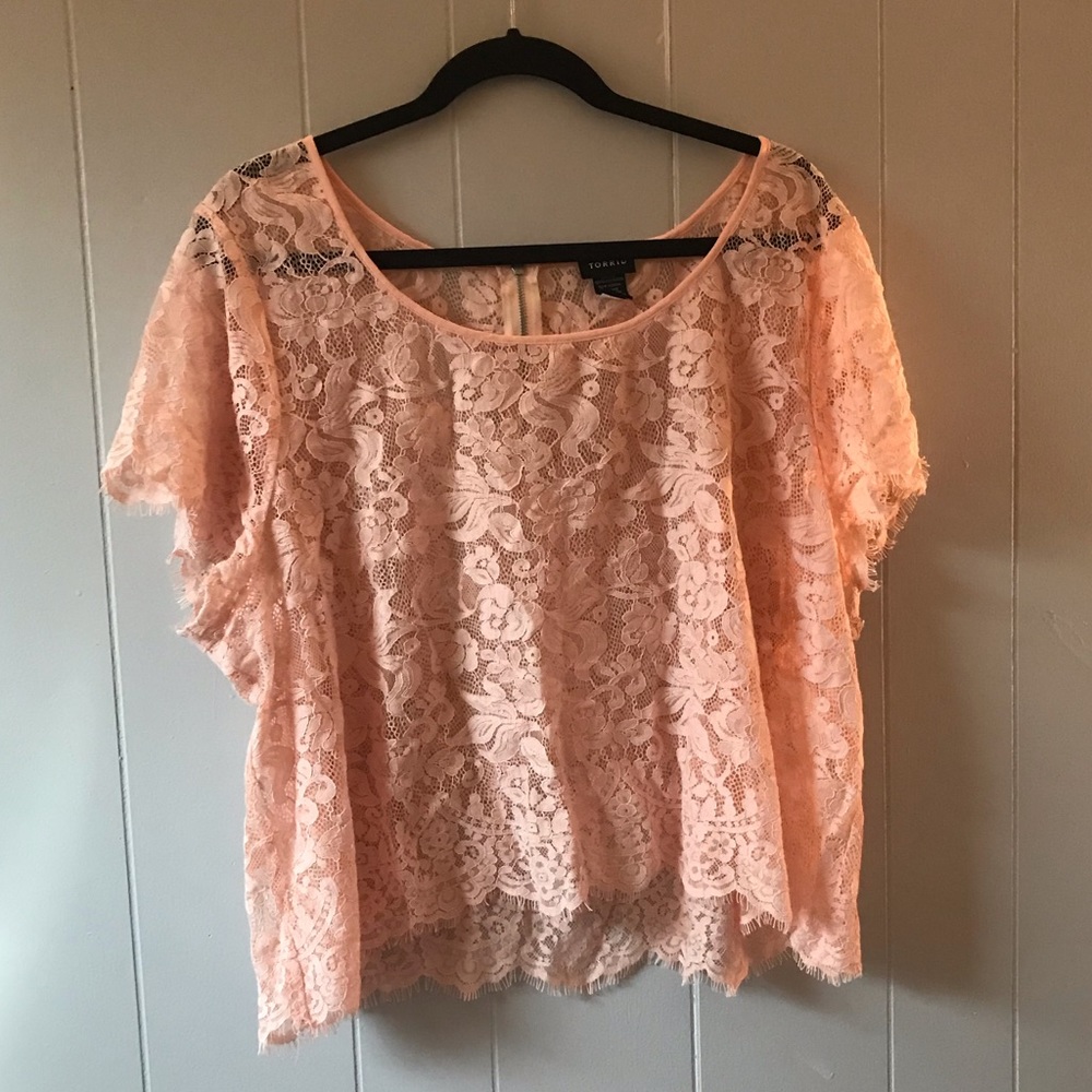 Torrid lace crop top